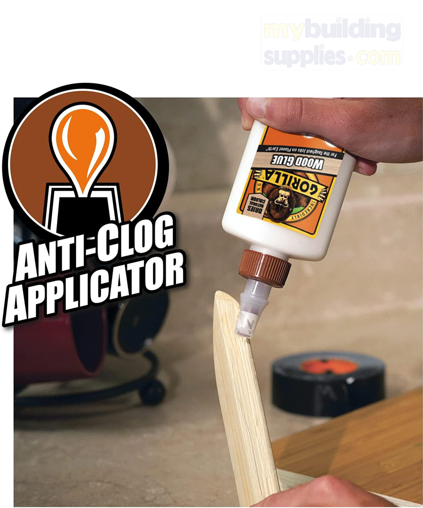 Gorilla Wood Glue, 118ml, Water Resistant and Dies Natural.