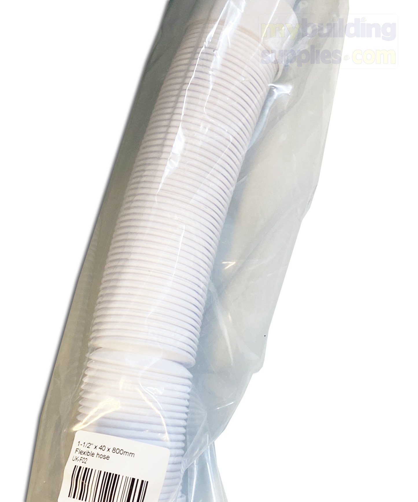 Explore unparalleled flexibility with our 1-1/2” x 40x800mm Flexible Hose, designed for both domestic and commercial use. Crafted to the highest standards, this flexible connector adheres to the CE Standard, tested to meet EN 1451 and EN 1329 specifications. White finishes. Model No FLEXCON2. Diameter of 40mm and a length of 460mm.