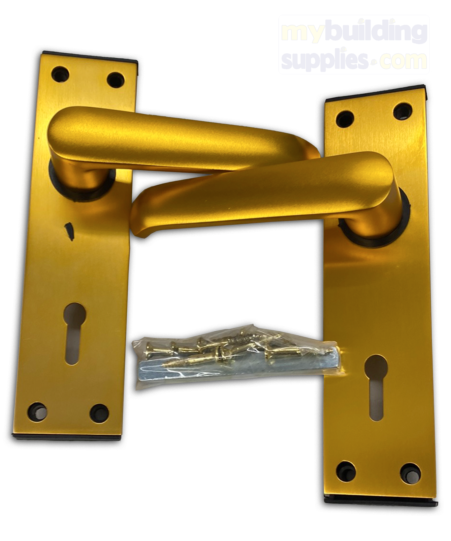 Ambassador Lock on Backplate Door Handle Set