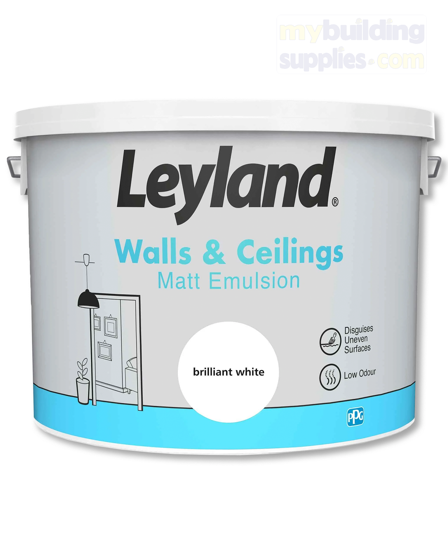 Leyland Matt Emulsion Paint Brilliant White - 10L