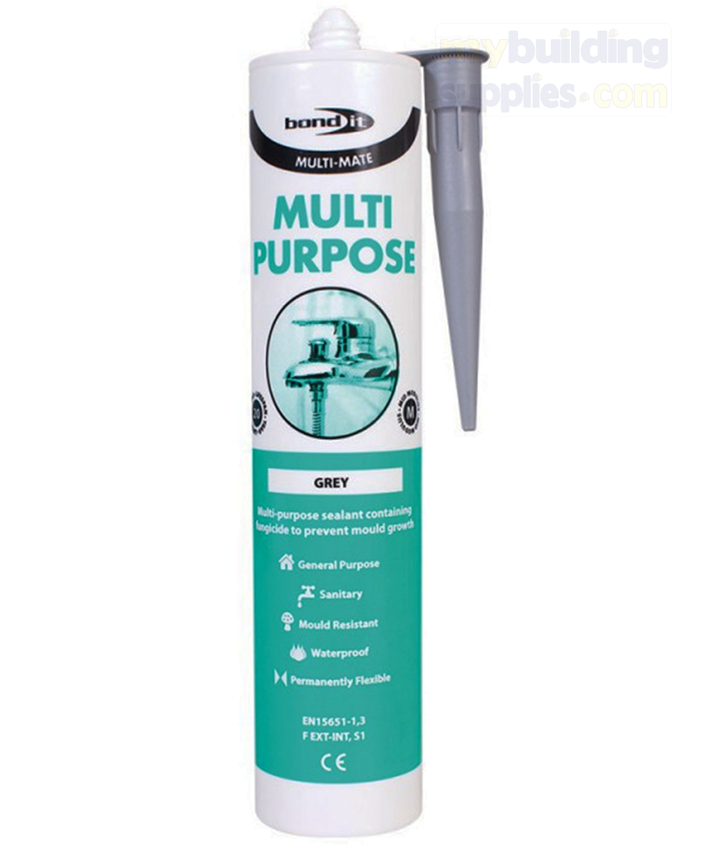 Bond It Multi-Mate Multi-Purpose Silicone - White, Grey, Translucent