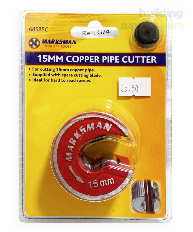 Heavy Duty Copper Pipe Cutter 15mm, 22mm, 28mm with Spare Cutting Blade