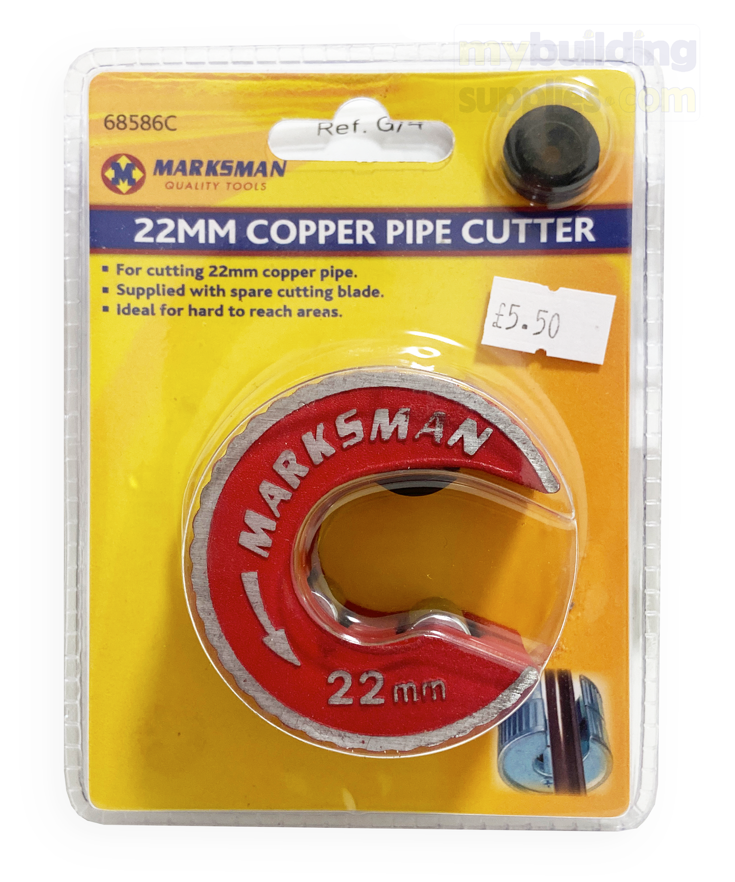 Heavy Duty Copper Pipe Cutter 15mm 22mm 28mm with Spare Cutting Blade