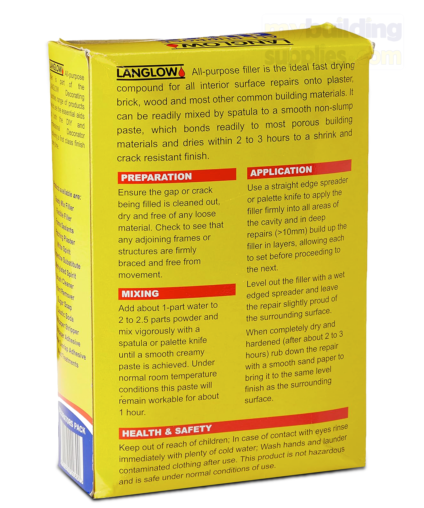 Langlow Powder All Purpose Filler 350g, 1kg