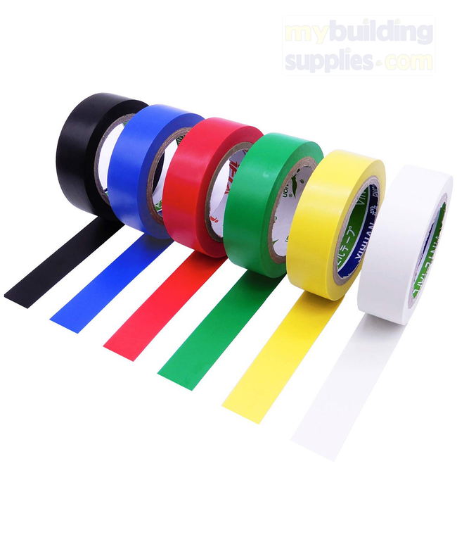 Marksman Coloured Insulation Tapes, 19mm x 20m