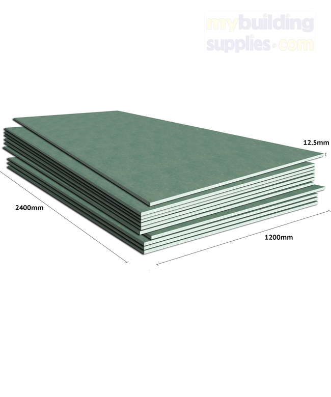 Moisture Resistant Plasterboard 2400mm x 1200mm x 12.5mm