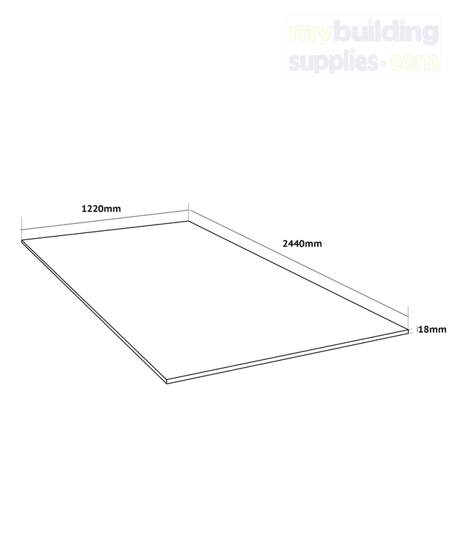 OSB3 Board (L)2.44m (W)1.22m (T)18mm