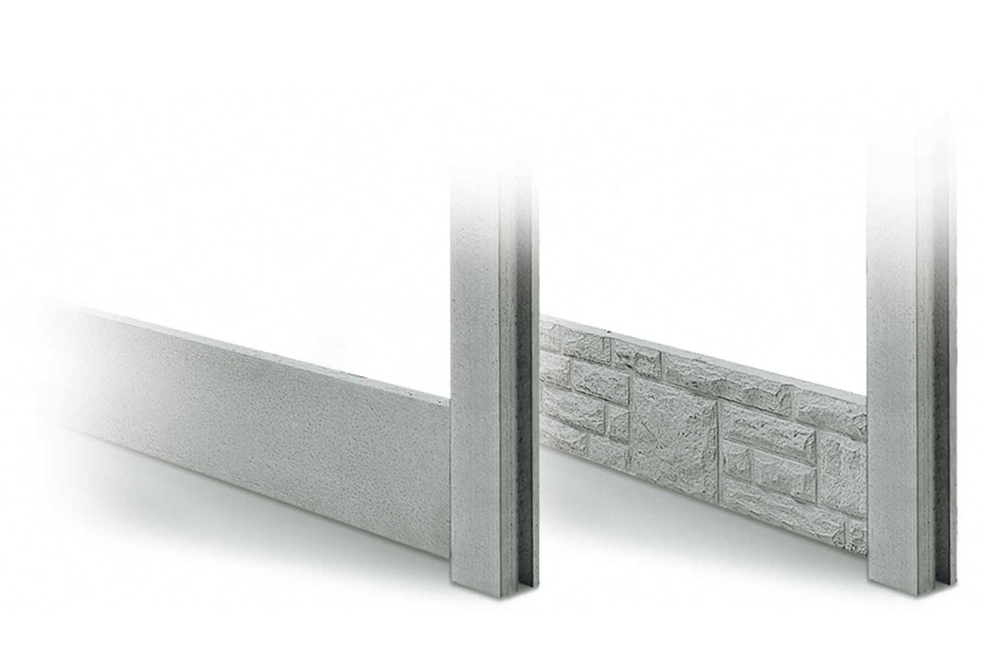 Concrete Gravel board - Plain and Rockface