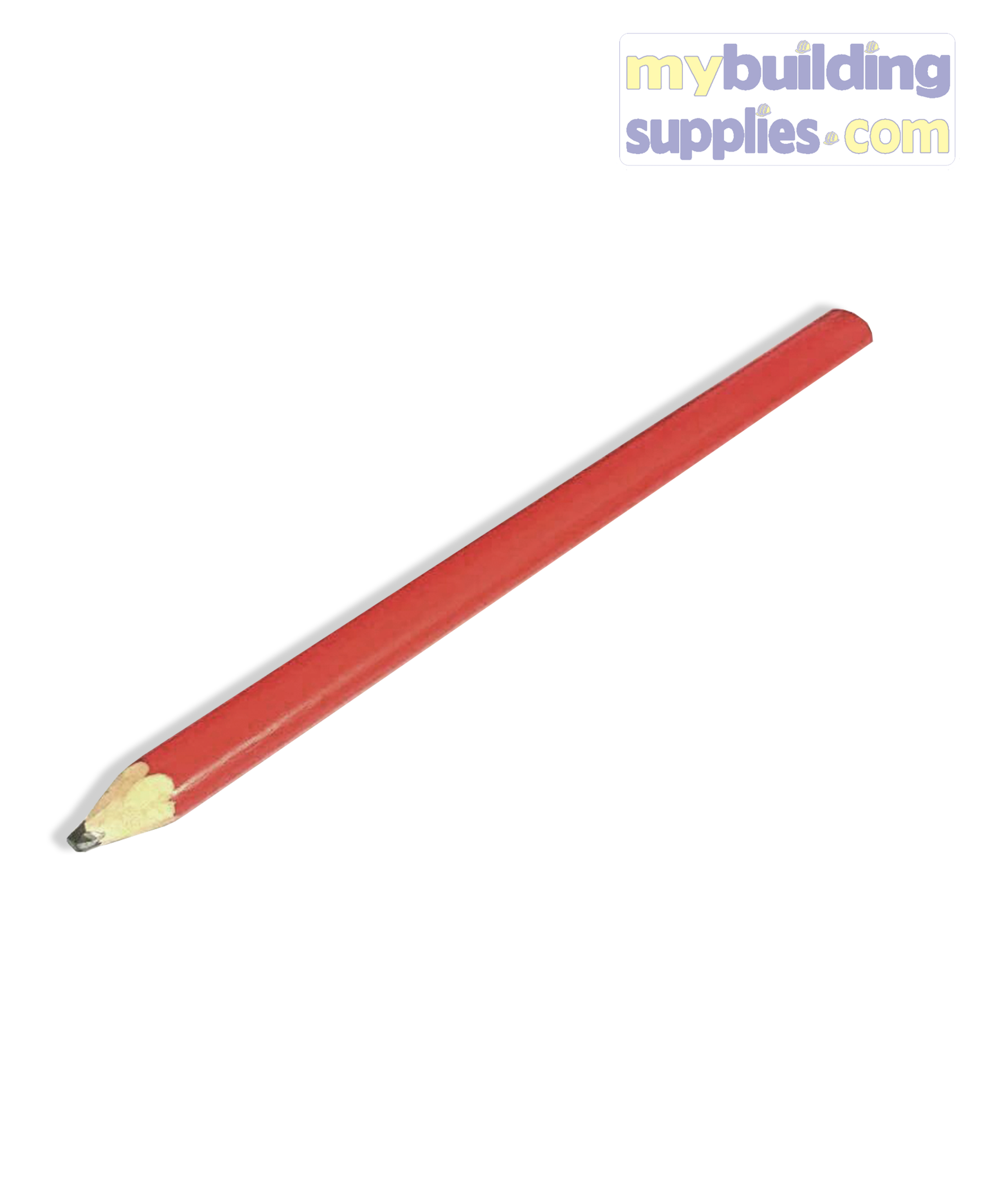 White Carpenter Pencils - Bulk Box Of 72 Count, Ergonomic Design For Woodworking & Construction