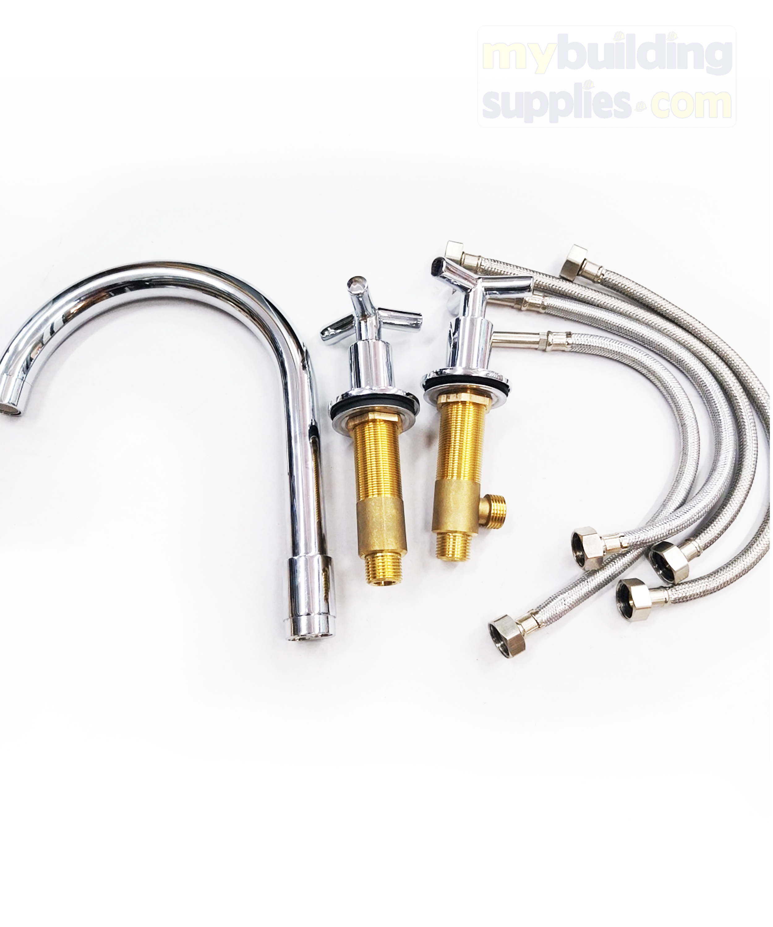 3-Hole Dual Lever Mixer Taps – Mybuildingsupplies