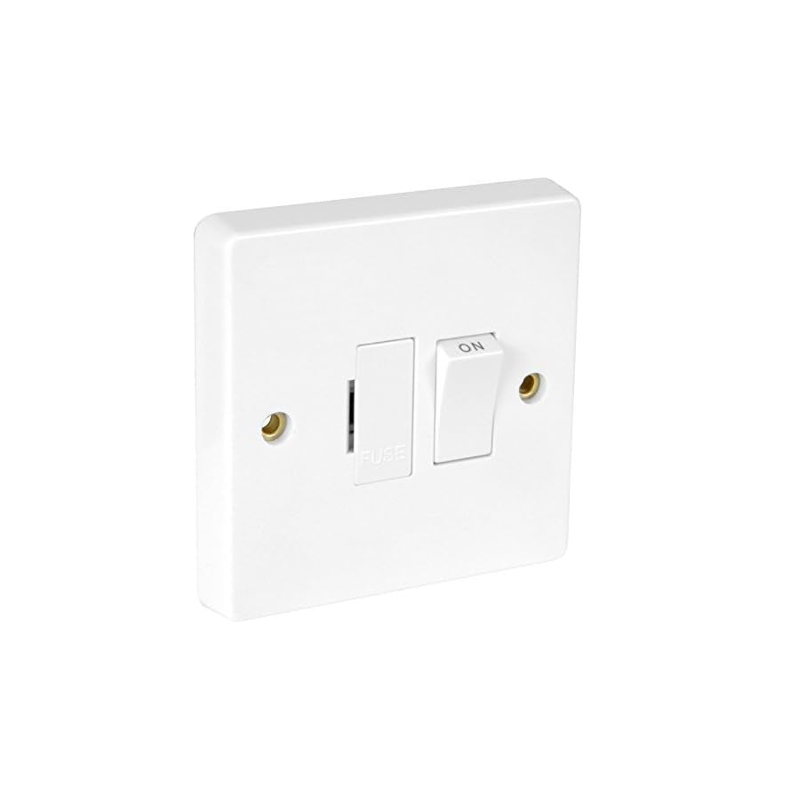 سکرو کے ساتھ 13 Amp سنگل سوئچ فیوزڈ اسپر