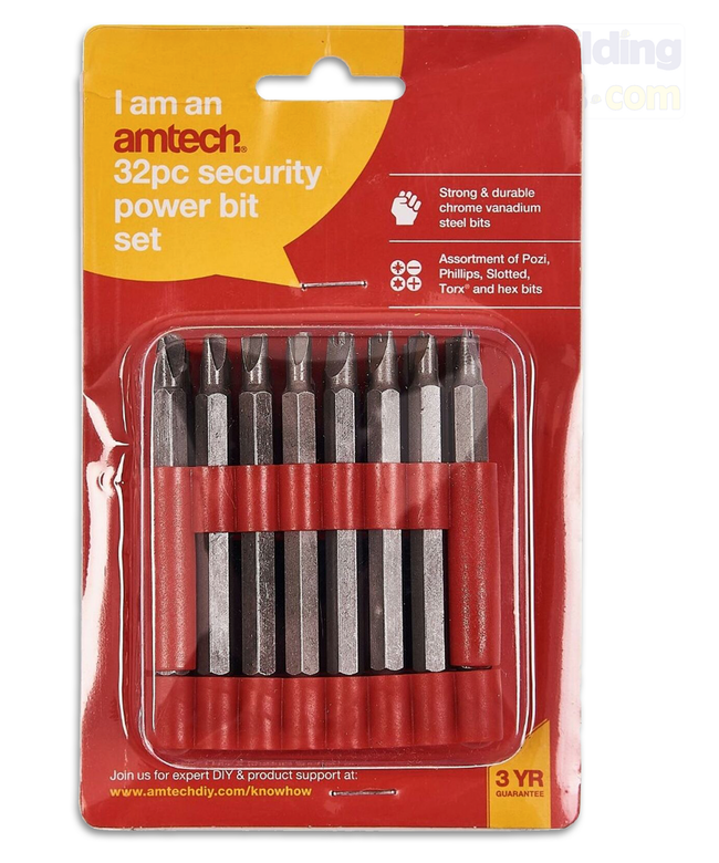32 Piece 75mm Security Power Bit Set