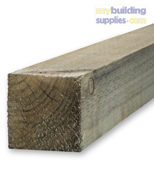 3" x 3" 75mm (H) x 75mm (W) x 3048mm (3m) (10ft) (L) Treated Timber Fence Post