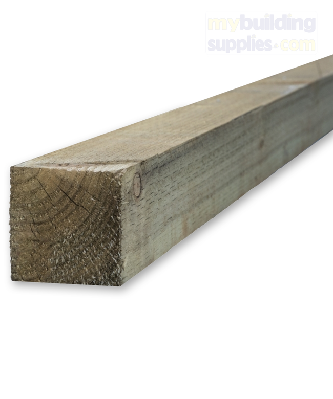 3" x 3" 75mm (H) x 75mm (W) x 3048mm (3m) (10ft) (L) Treated Timber Fence Post