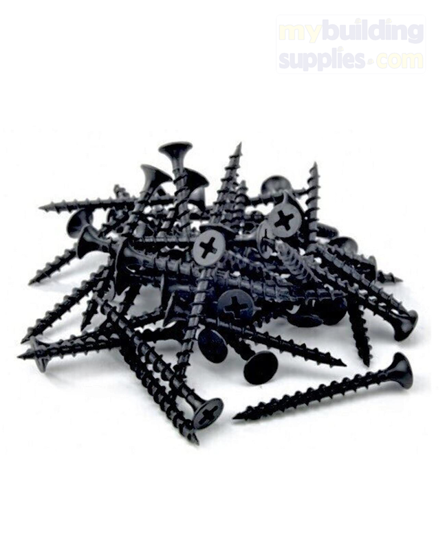 Black Fine DryWall Screws - QTY 200