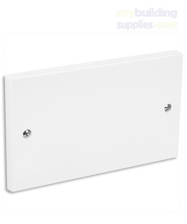 Blank Plate 2 Gang Socket White