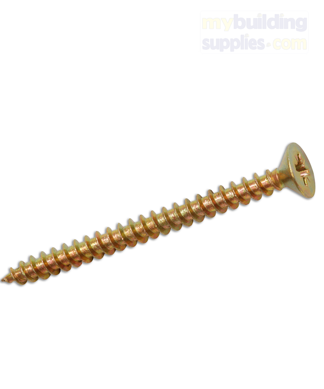 Chipboard Gold Screws - 5x120mm(5inch) - 100Pack