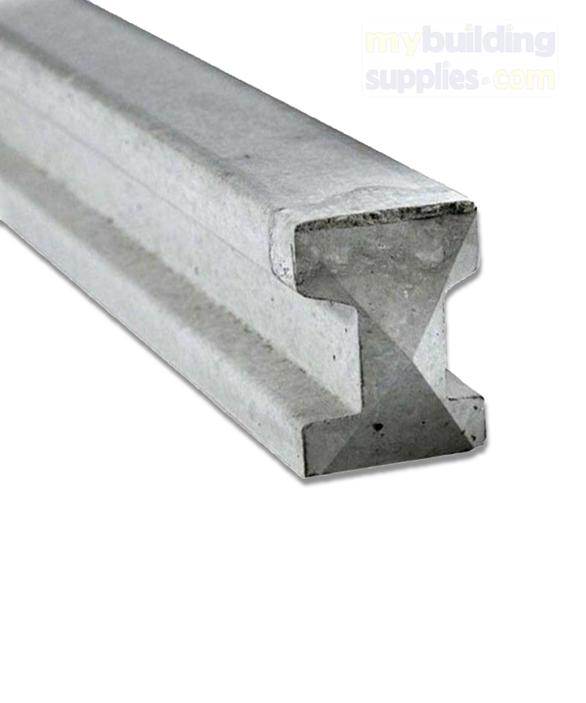 Manufactured Posts 8ft Slotted Concrete Intermediate Fence Post – Mybuildingsupplies