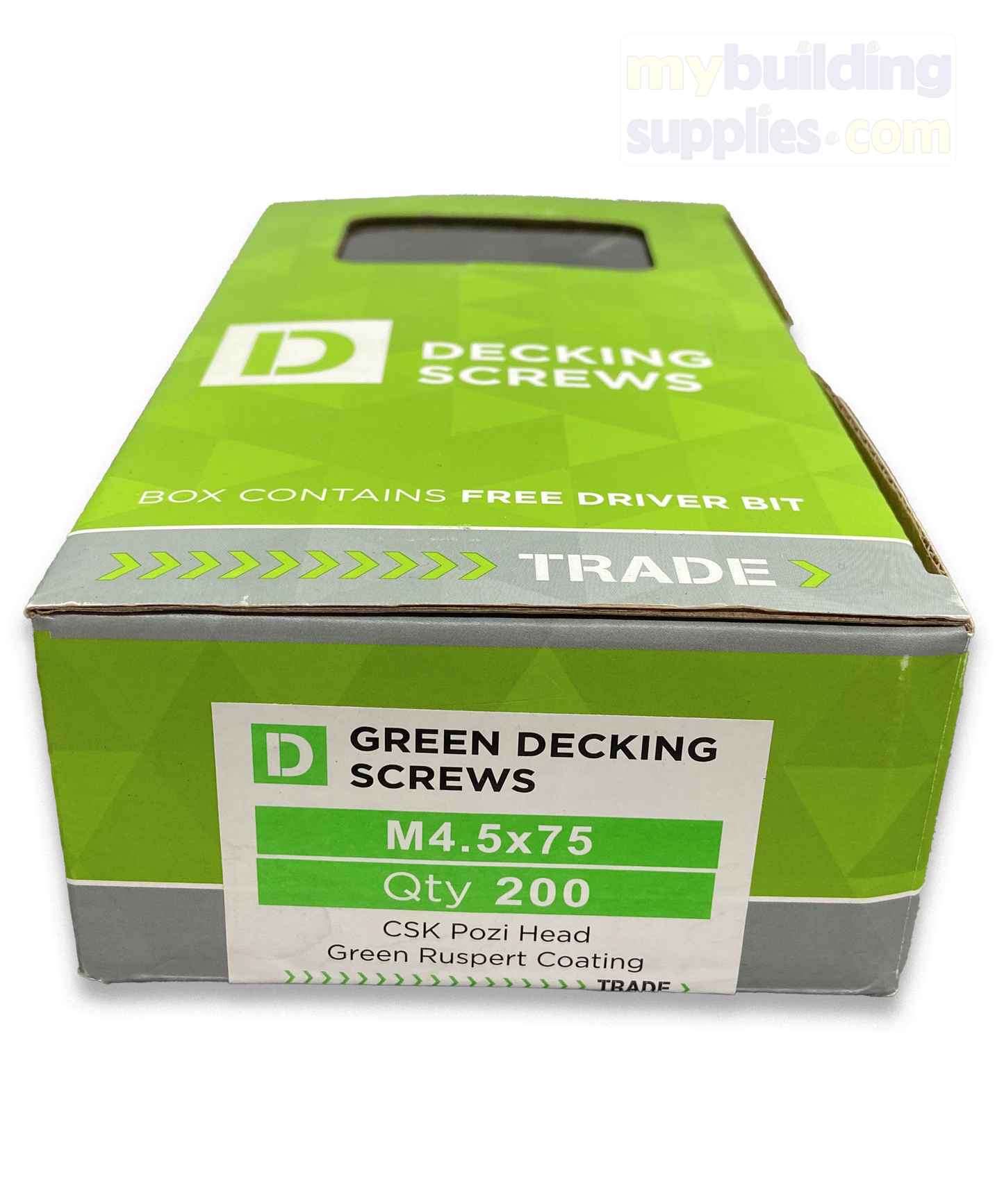 Green Decking Screws M4.5 x 75 - QTY 200