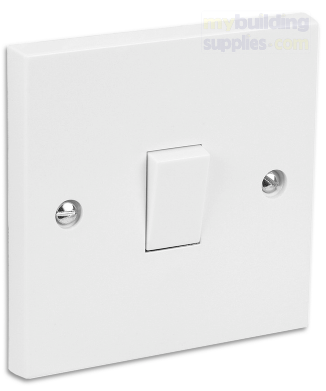 Light Switch 10 Amp 1 Gang 1 Way White