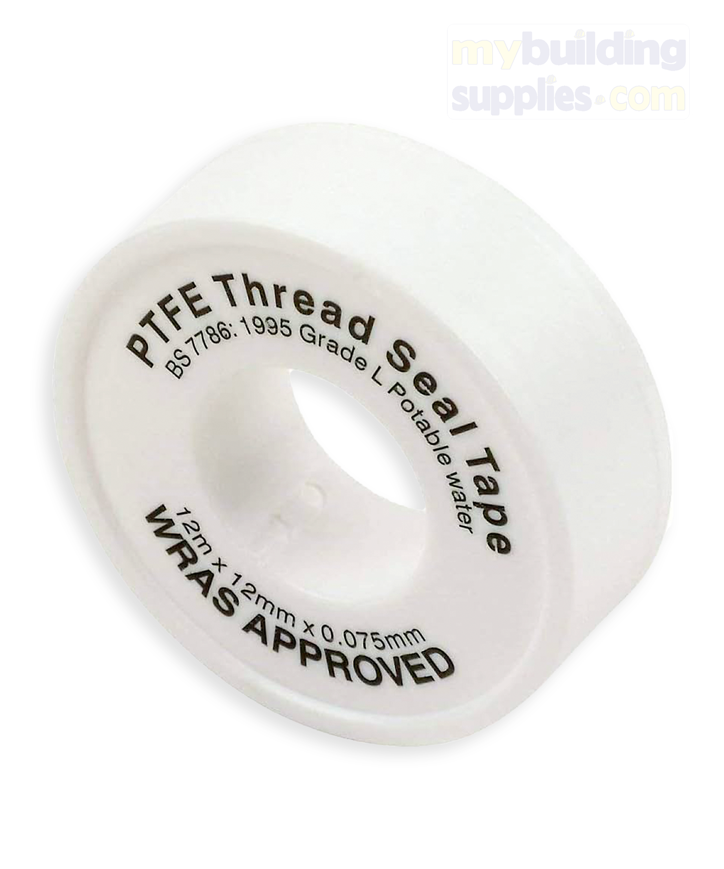 Ptfe Thread PTFE Thread Seal Tape 12m X 12mm x 0.075mm – Mybuildingsupplies