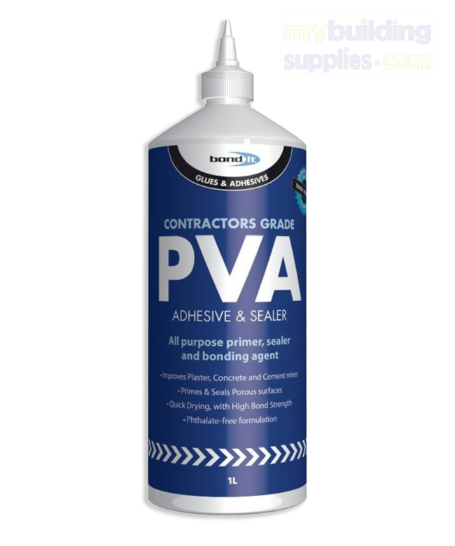 Bond It BDAC1 Contractors Grade PVA Adhesive & Sealer, 1L