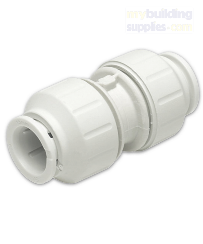Plastic Pushfit Equal Straight Coupler 15mm