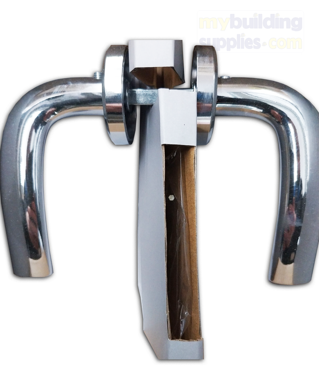 Polished Chrome Curved Door Handle CUATRO