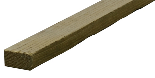 Sawn Treated Timber Softwood Carcassing - 25mm(1-inch) x 50mm(2-inch)