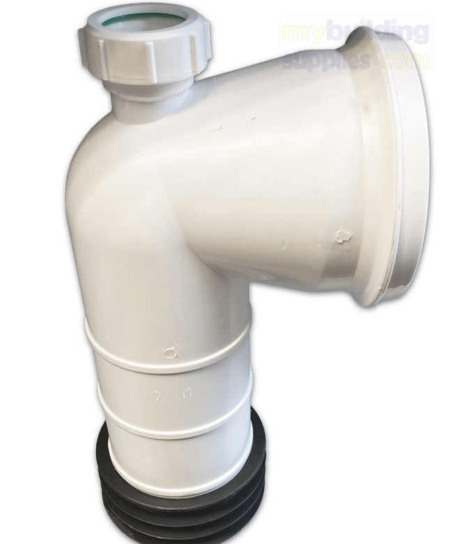 ٹوائلٹ پین کنیکٹر 90° مختصر لچکدار پین کنیکٹر سفید 110mm