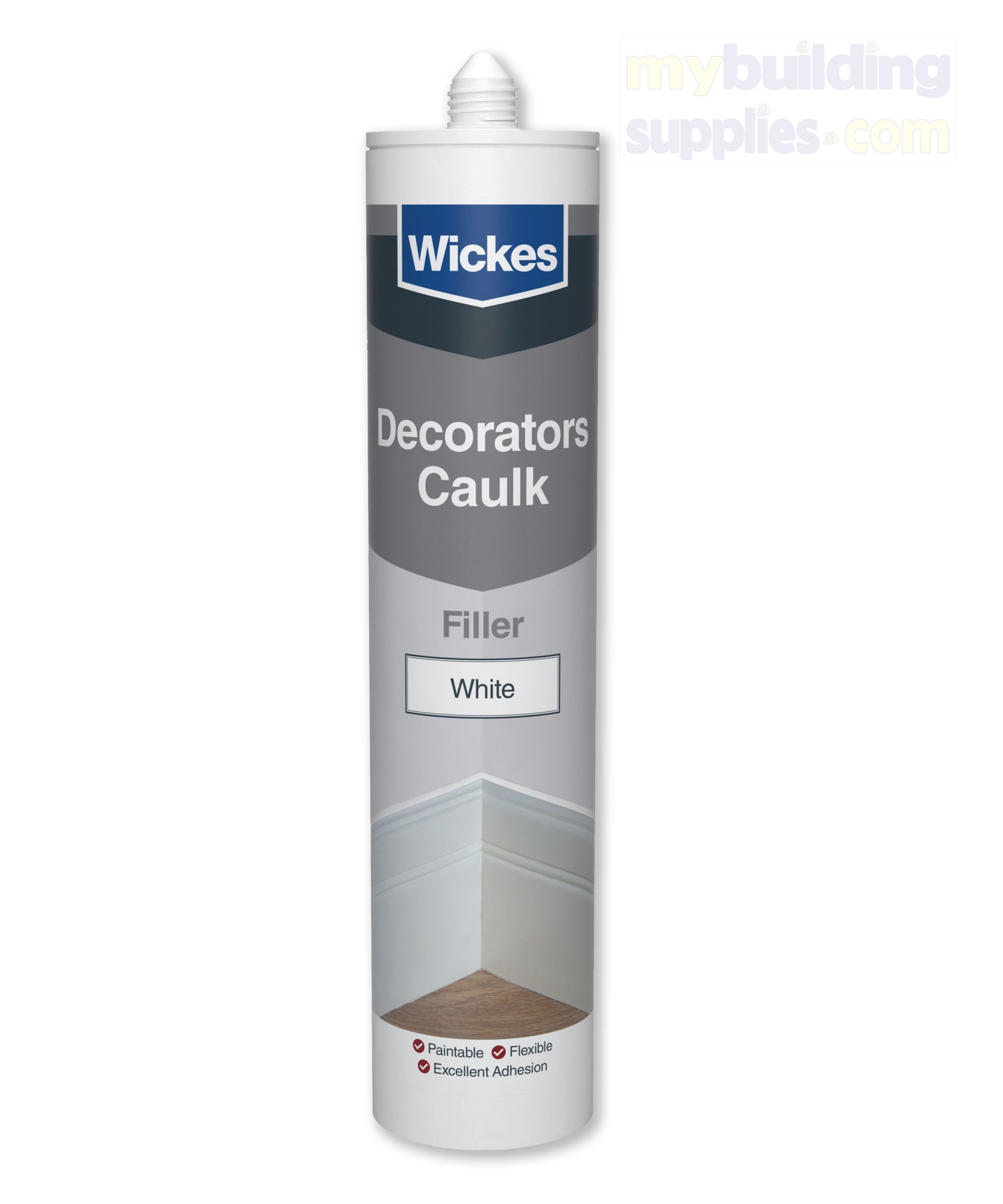 Wickes White Decorators Caulk 300ml Mybuildingsupplies