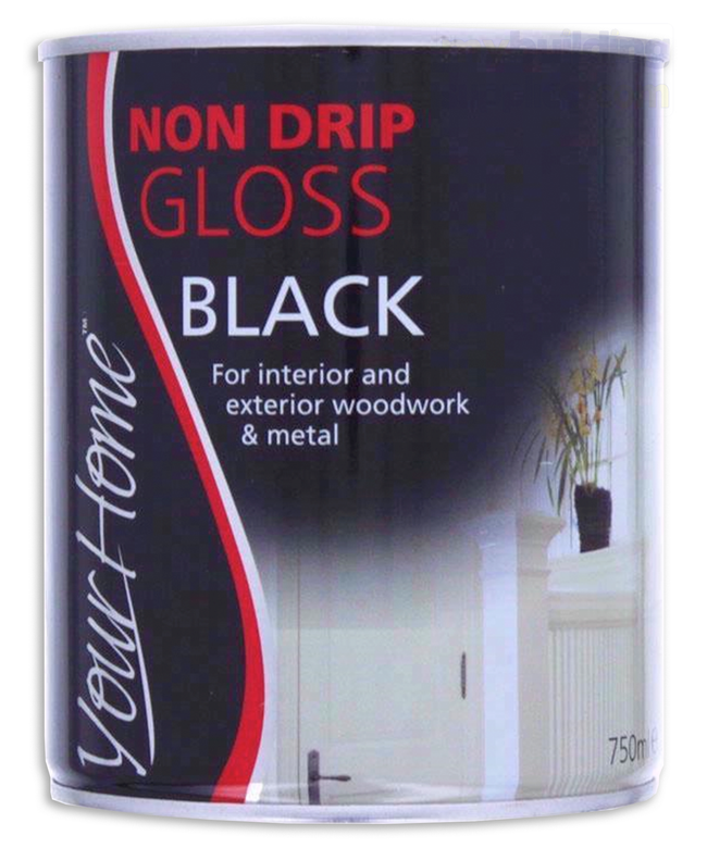 YourHome Non Drip Gloss Black 750ml