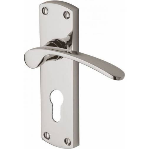 Chrome PC euro lever lock