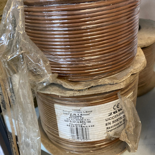 Brown Cable Single Core 1 Meter Lengths