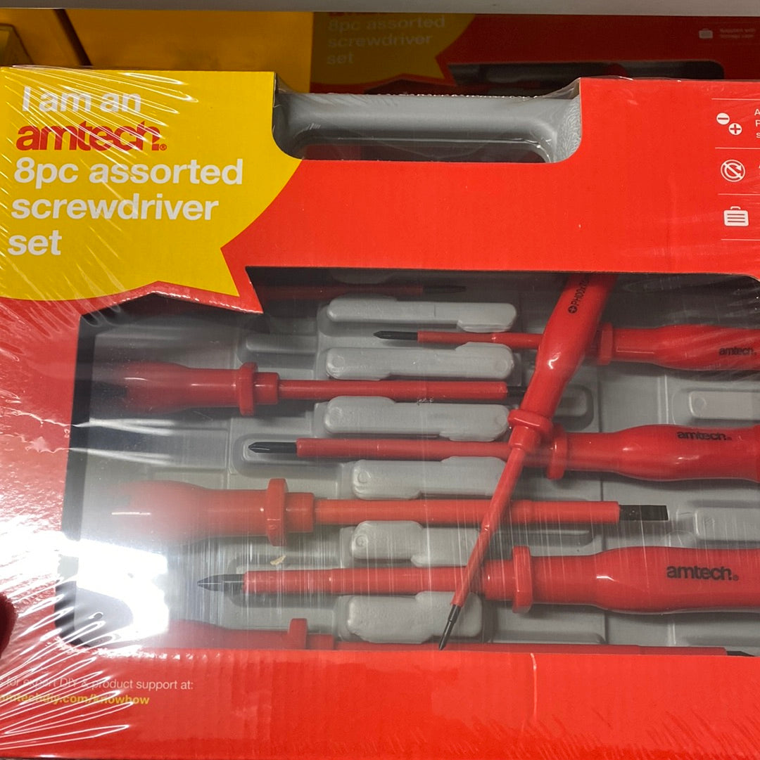 Amtech Screwdriver Set 8pc Assorted Screwdriver Set Amtech – Mybuildingsupplies